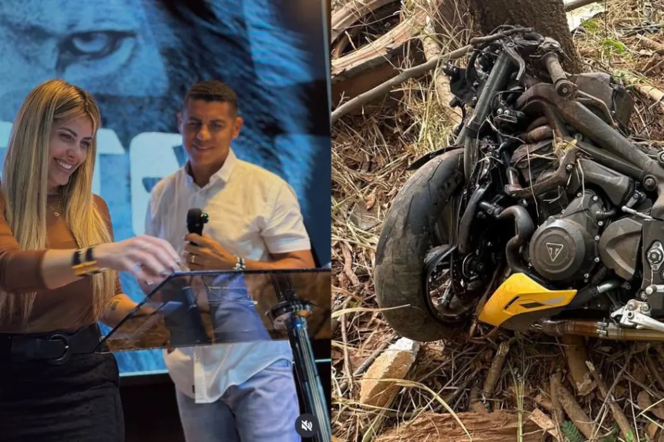 Tenente aposentado da PM e esposa morrem em acidente de moto (Foto: Reprodu&ccedil;&atilde;o)