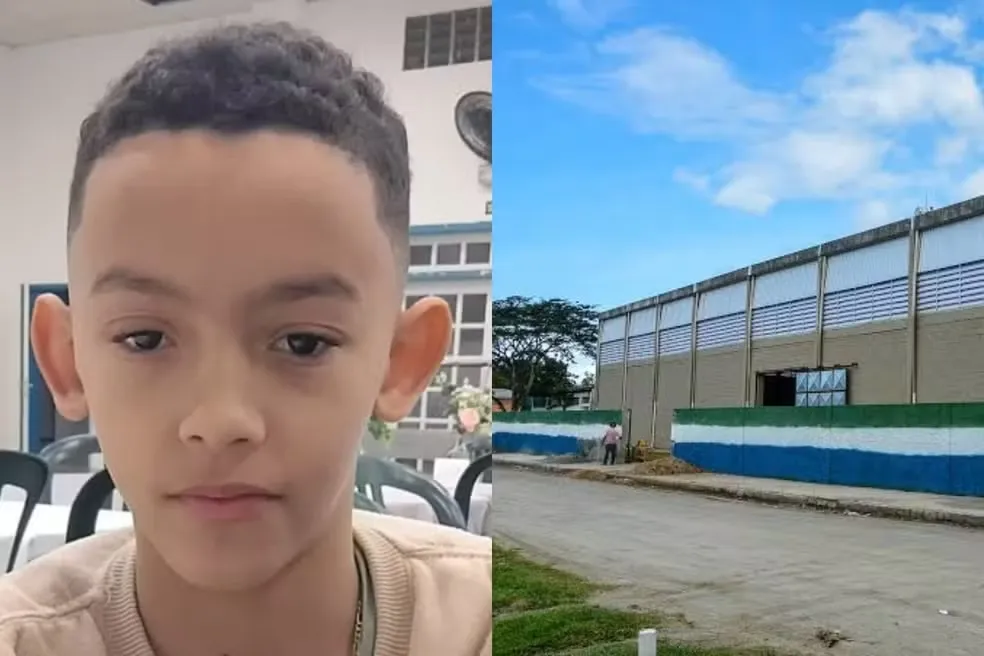 Bernardo Augusto Rocha, de 11 anos, morreu após passar mal em escola de Bertioga (SP) — Foto: Arquivo pessoal e reprodução