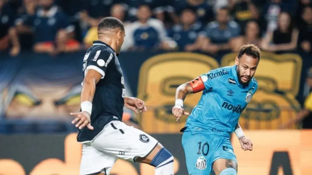 Neymar deu assistência para Rony marcar o gol da classificação do Santos sobre o Remo • @SantosFC