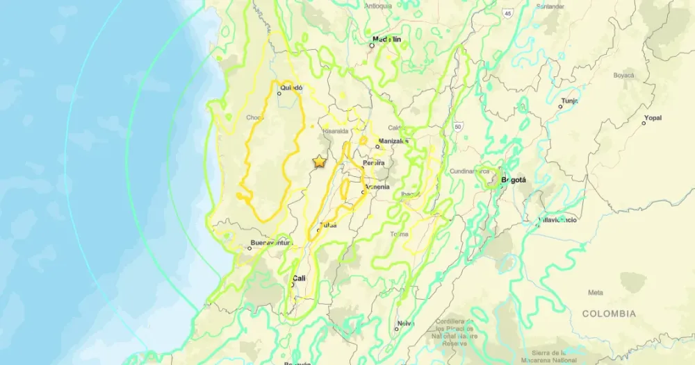 Terremoto de magnitude 7,4 atinge a Colômbia • USGS