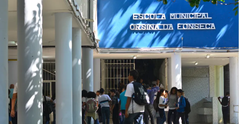 Escola Municipal Orsina da Fonseca, na Tijuca, Zona Norte do Rio. • Divulgação - Prefeitura do Rio