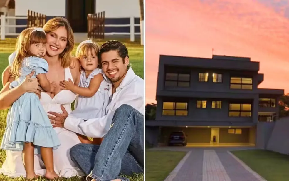 Mansão onde Virginia, Zé Felipe e as filhas moraram é colocada à venda por R$ 29 milhões, em Goiânia — Foto: Reprodução/Instagram de Virginia Fonseca e Divulgação/Fabryza Vital