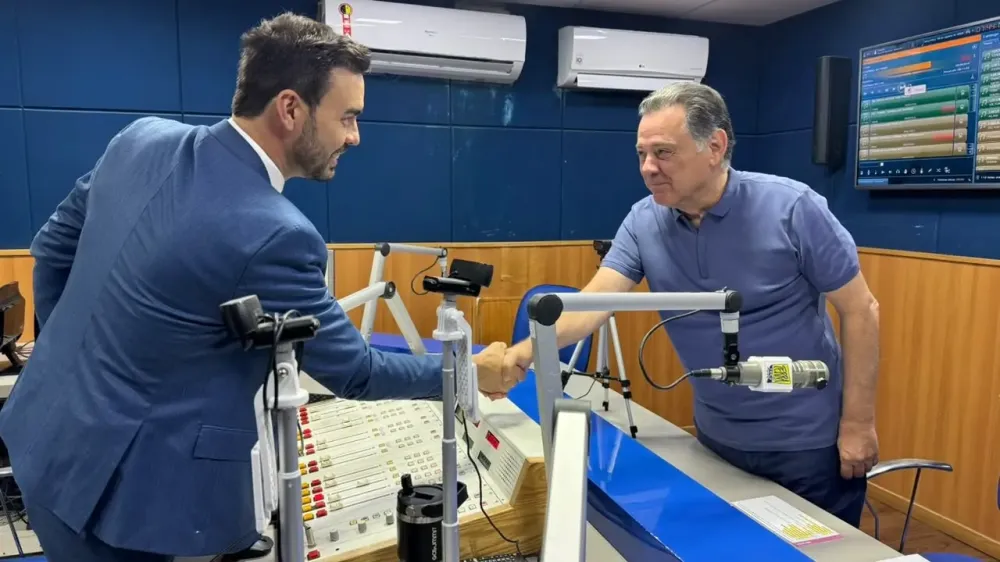 Marconi Perillo abordou propostas para a segurança pública durante sabatina na Rádio Terra FM e afirmou que a proteção às mulheres terá atenção específica em um eventual novo governo (foto divulgação)