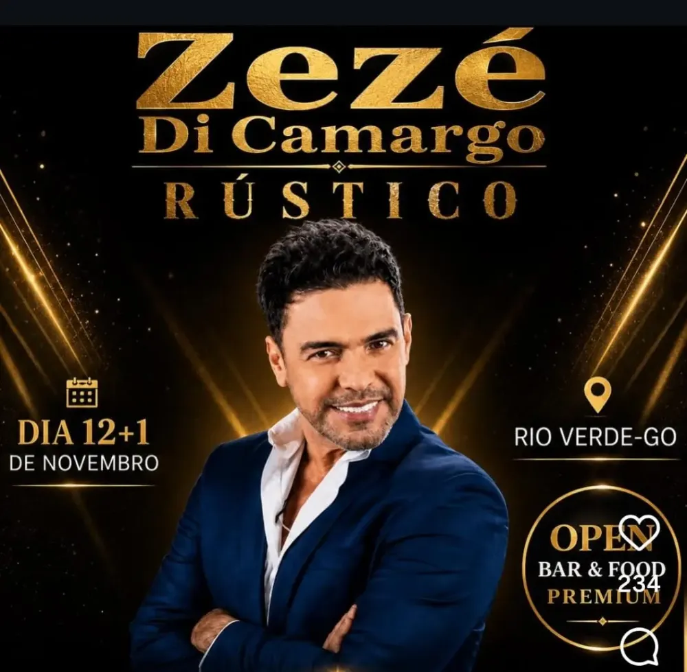 Zezé Di Camargo é anunciado em show com data inusitada e termo matemático