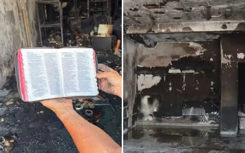 Bíblia fica intacta após incêndio destruir loja de embalagens e causar prejuízo de R$ 100 mil em Goiânia