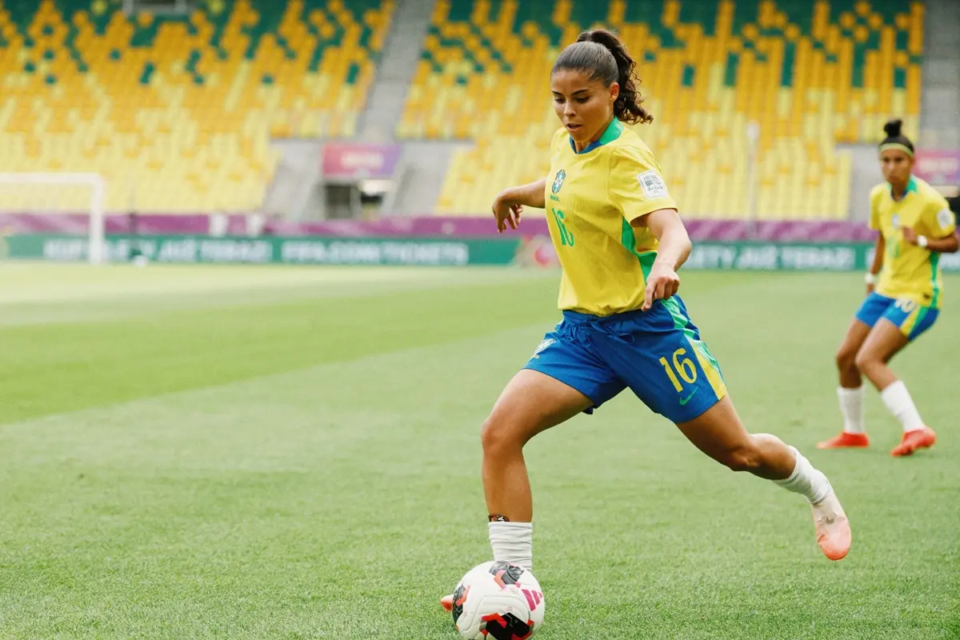 Goiana Clarinha durante jogo da seleção Sub-20. Foto: Arquivo Pessoal