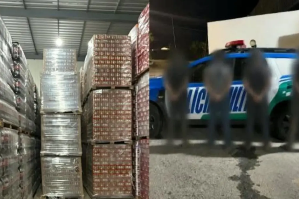Grupo preso por desvio de carga - (Foto: reprodução/PM)