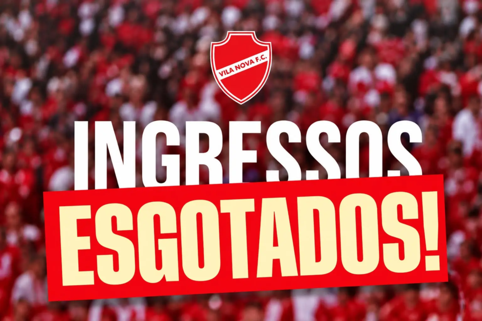 Torcida esgota ingressos em três horas para duelo que vale a liderança da Série B entre Vila Nova e Novorizontino