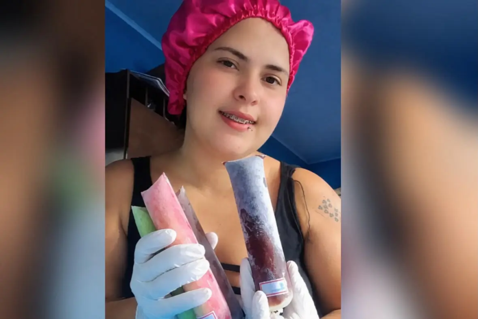 Mãe de três filhos vende geladinhos em Itumbiara para reconstruir muro que desabou após temporal